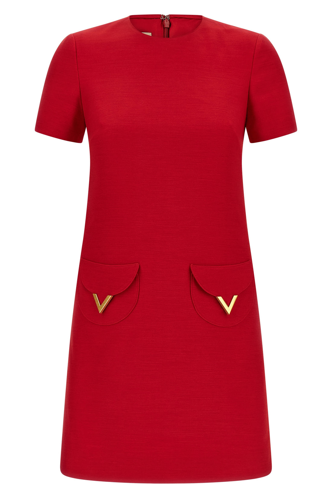 VALENTINO GARAVANI 38 solid crêpe couture mini dress