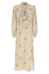 all over bollicine plusdepois crepe de chine print crepe de chine midi dress