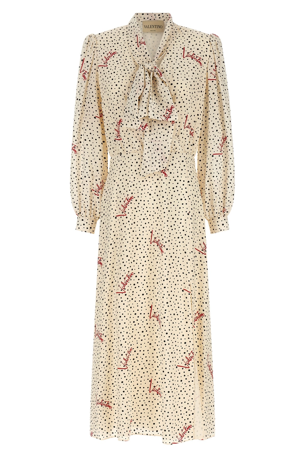 all over bollicine plusdepois crepe de chine print crepe de chine midi dress