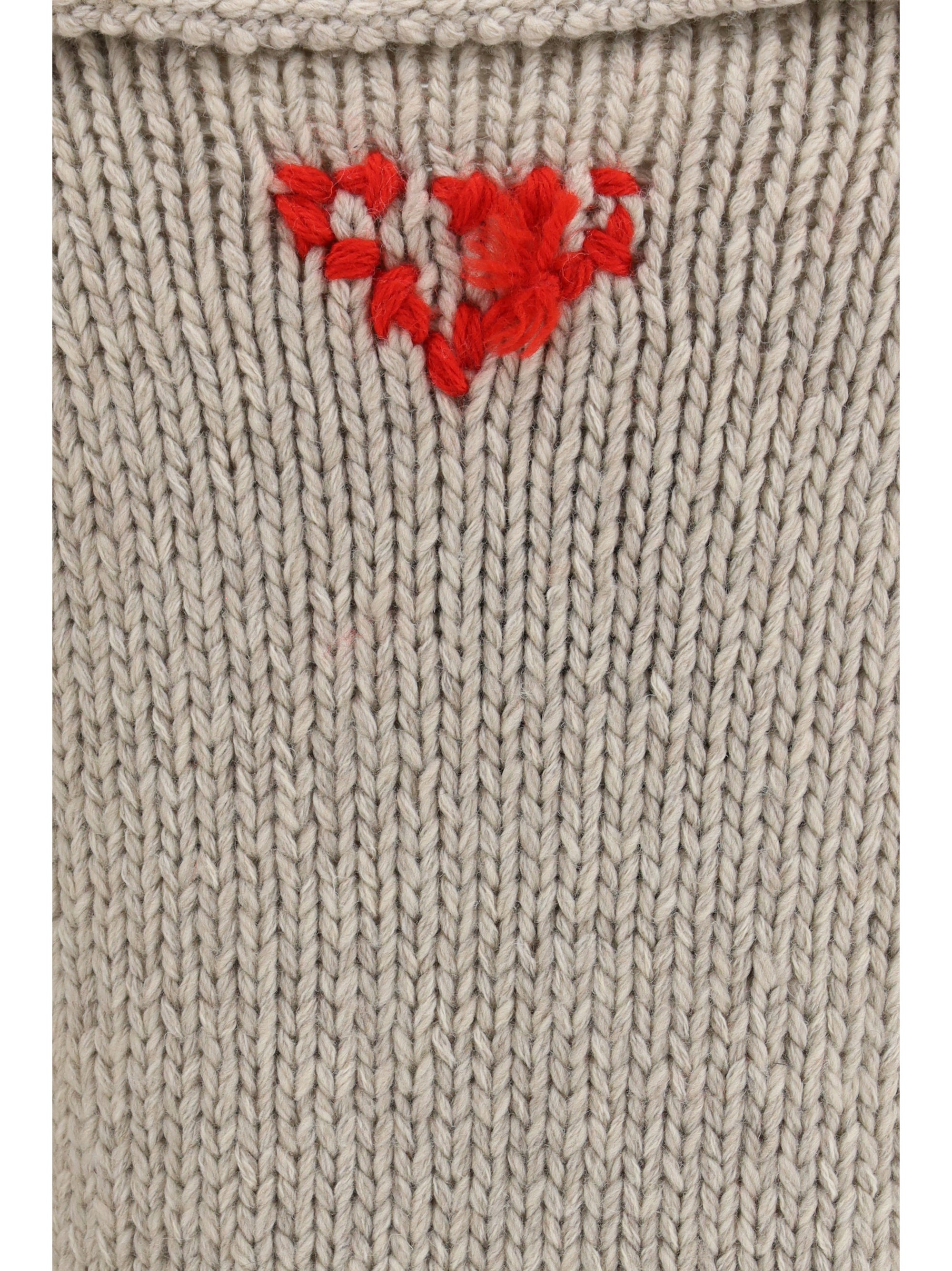 wool zip cardigan