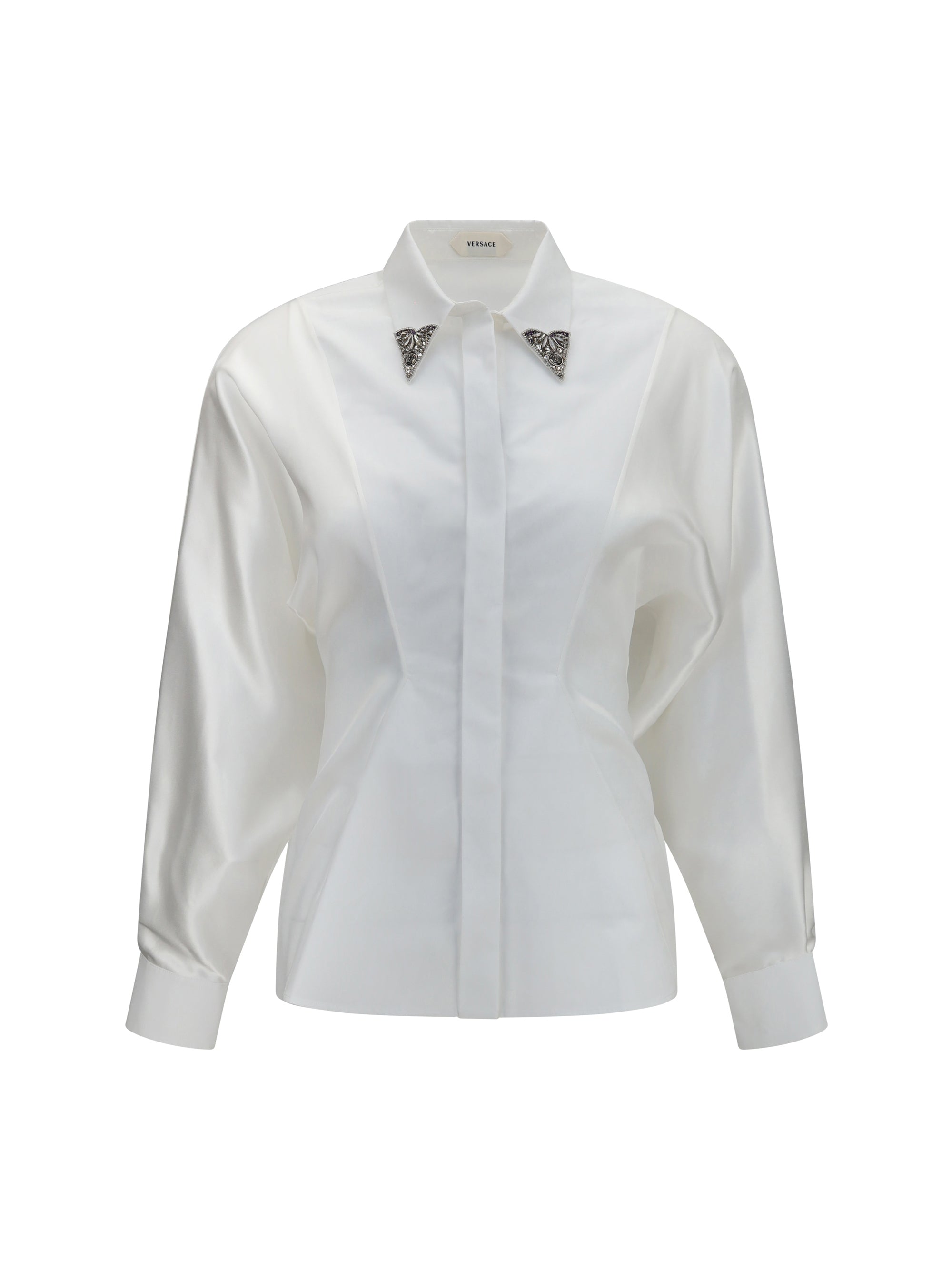 embroidered cotton poplin shirt