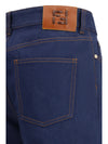 five-pocket straight cut jeans with logo detail