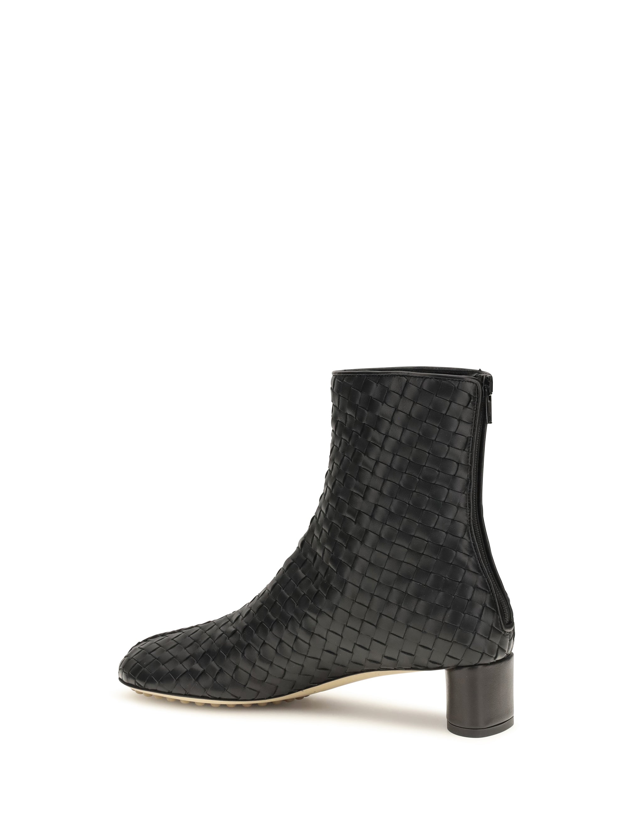 cherry intrecciato ankle boots