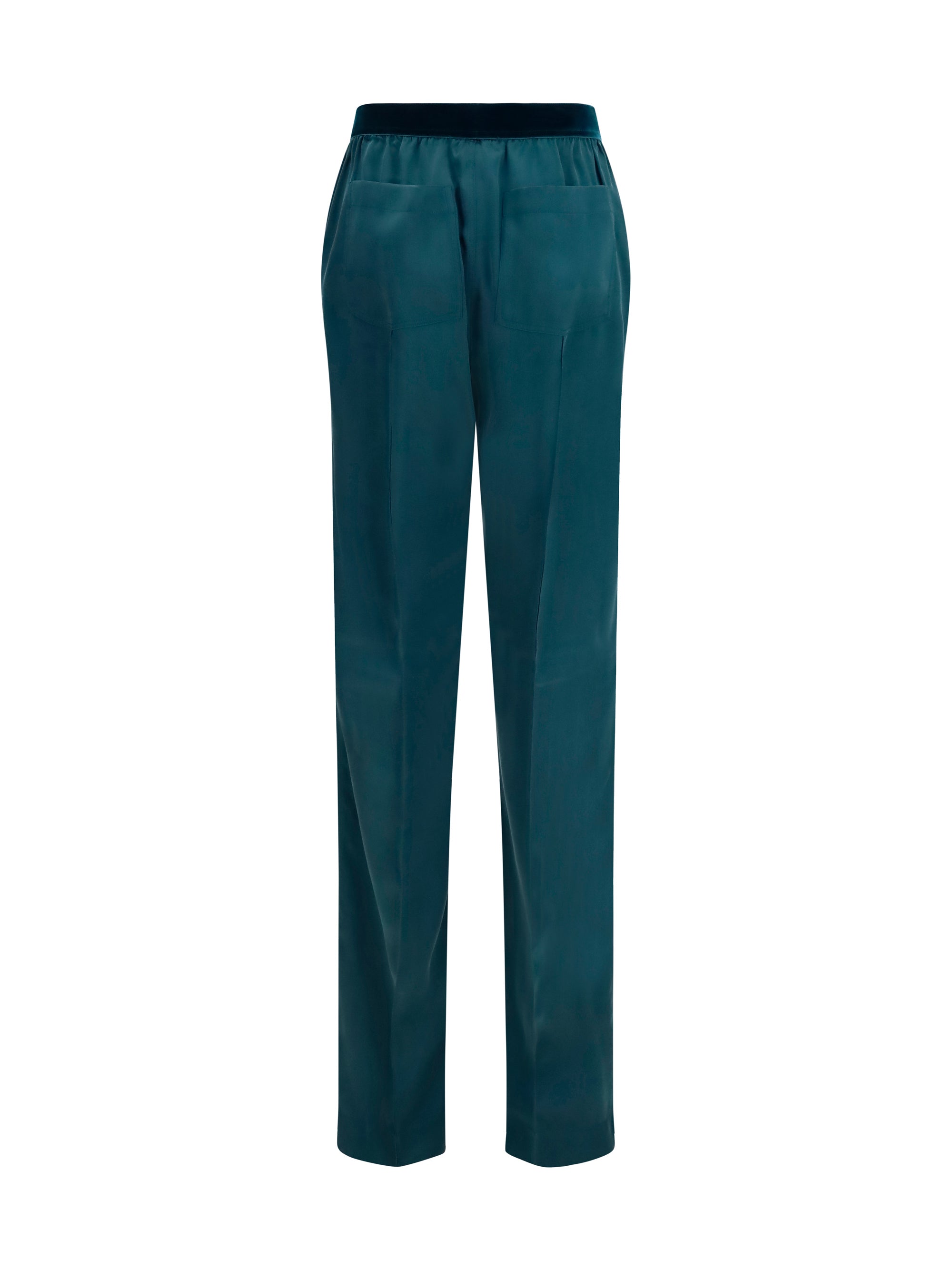 stretch silk satin pants