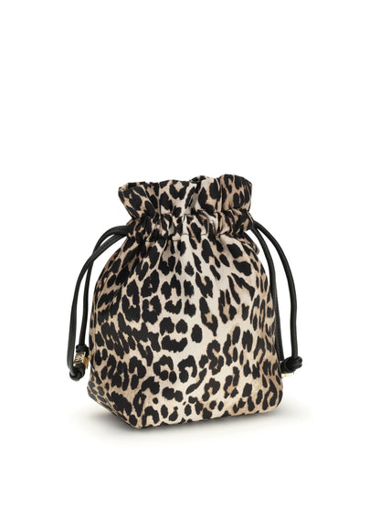 GANNI OS leopard print bucket bag