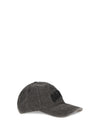 baseball cap in embroidered denim