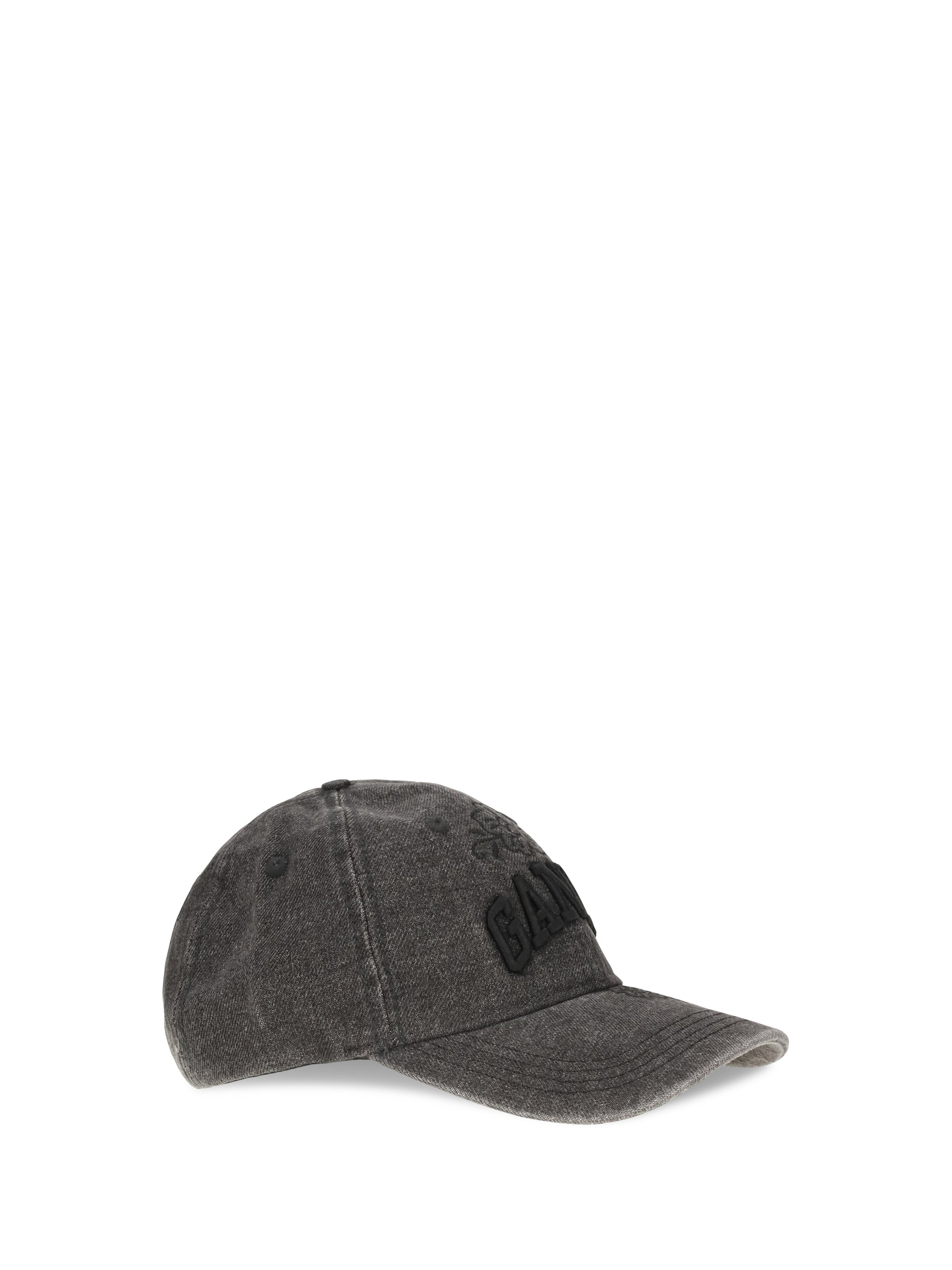 baseball cap in embroidered denim
