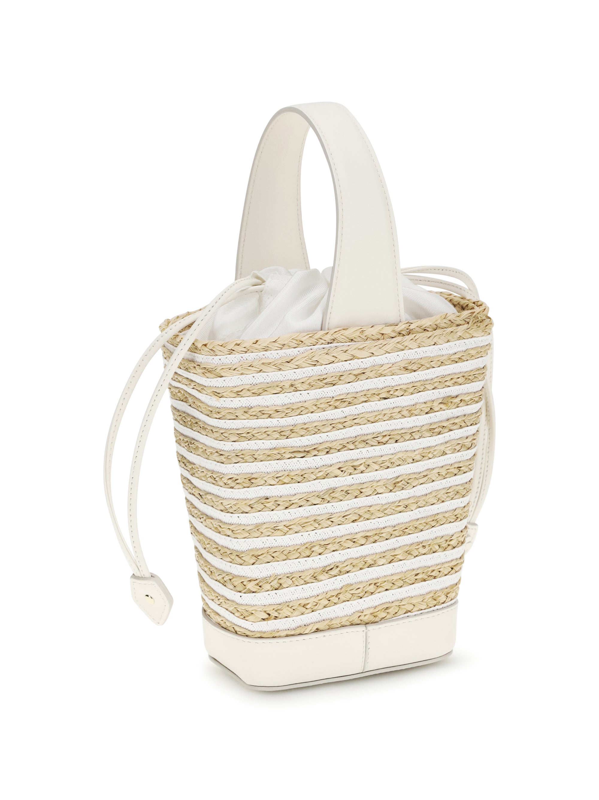 mini viv' skate bucket bag in raffia