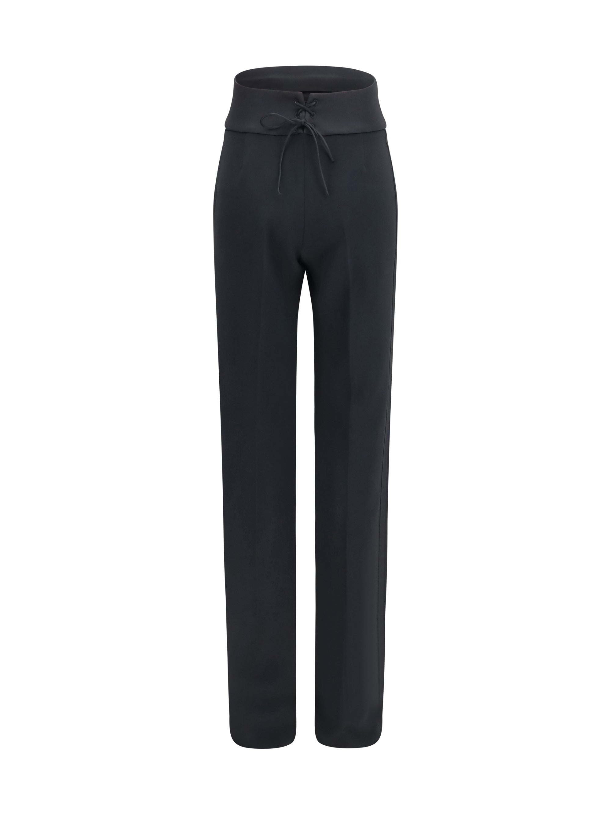 satin high-waisted pants