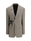 single-breasted vichy jacket