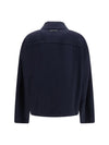 wool jacket with logo embroidery