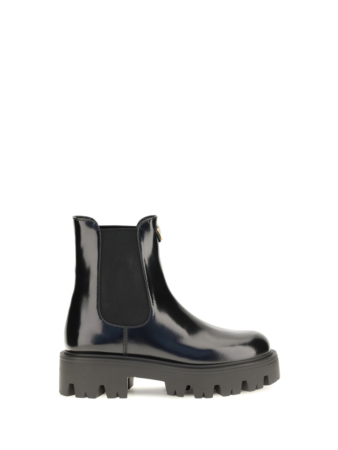 PRADA 36 brushed leather ankle boots