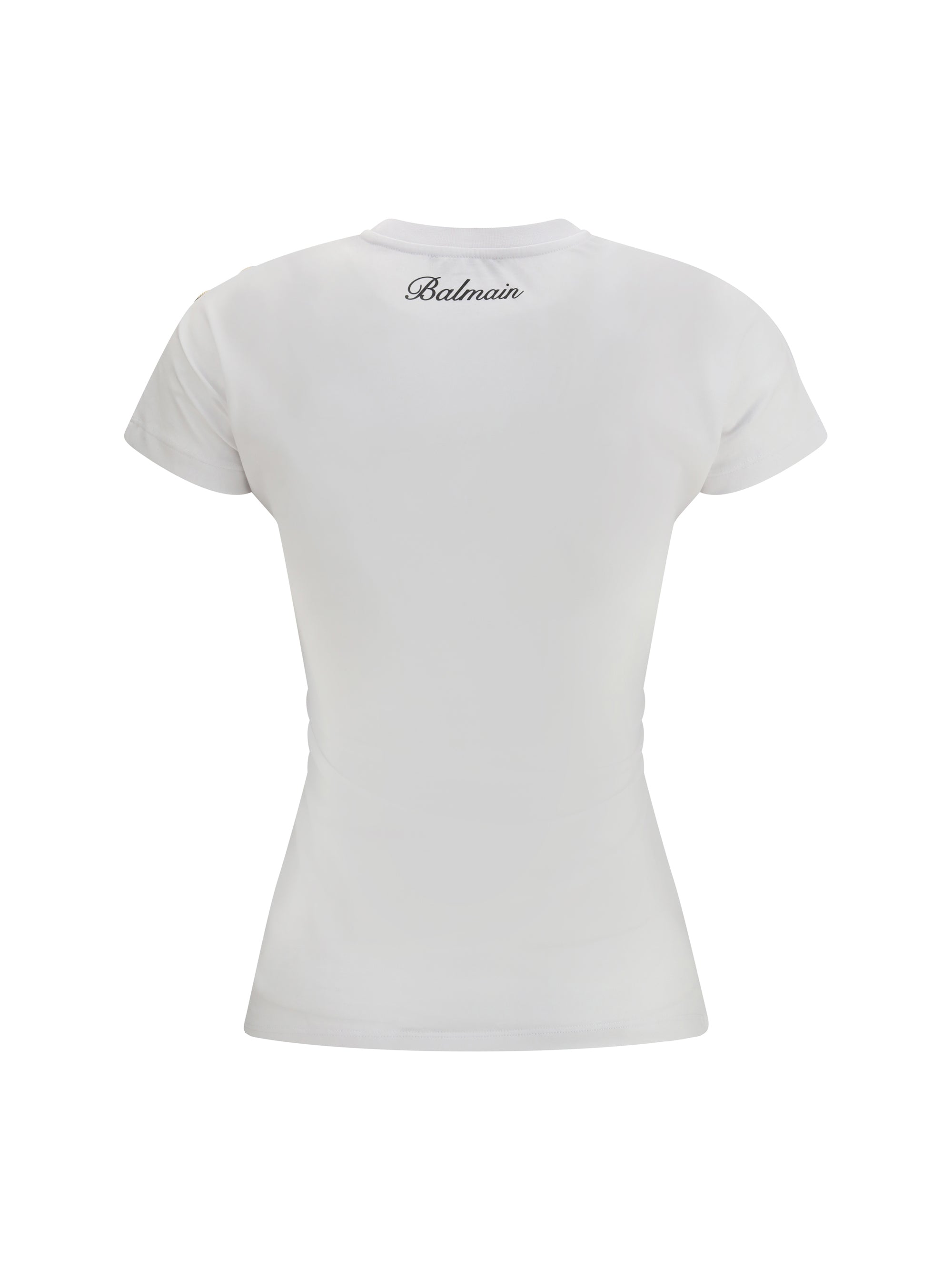 BALMAIN L 3 buttons draped t-shirt