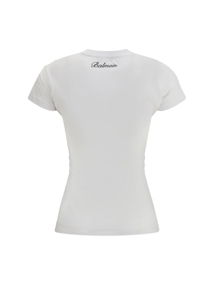 BALMAIN L 3 buttons draped t-shirt