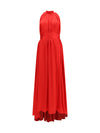 belted pleated dress
