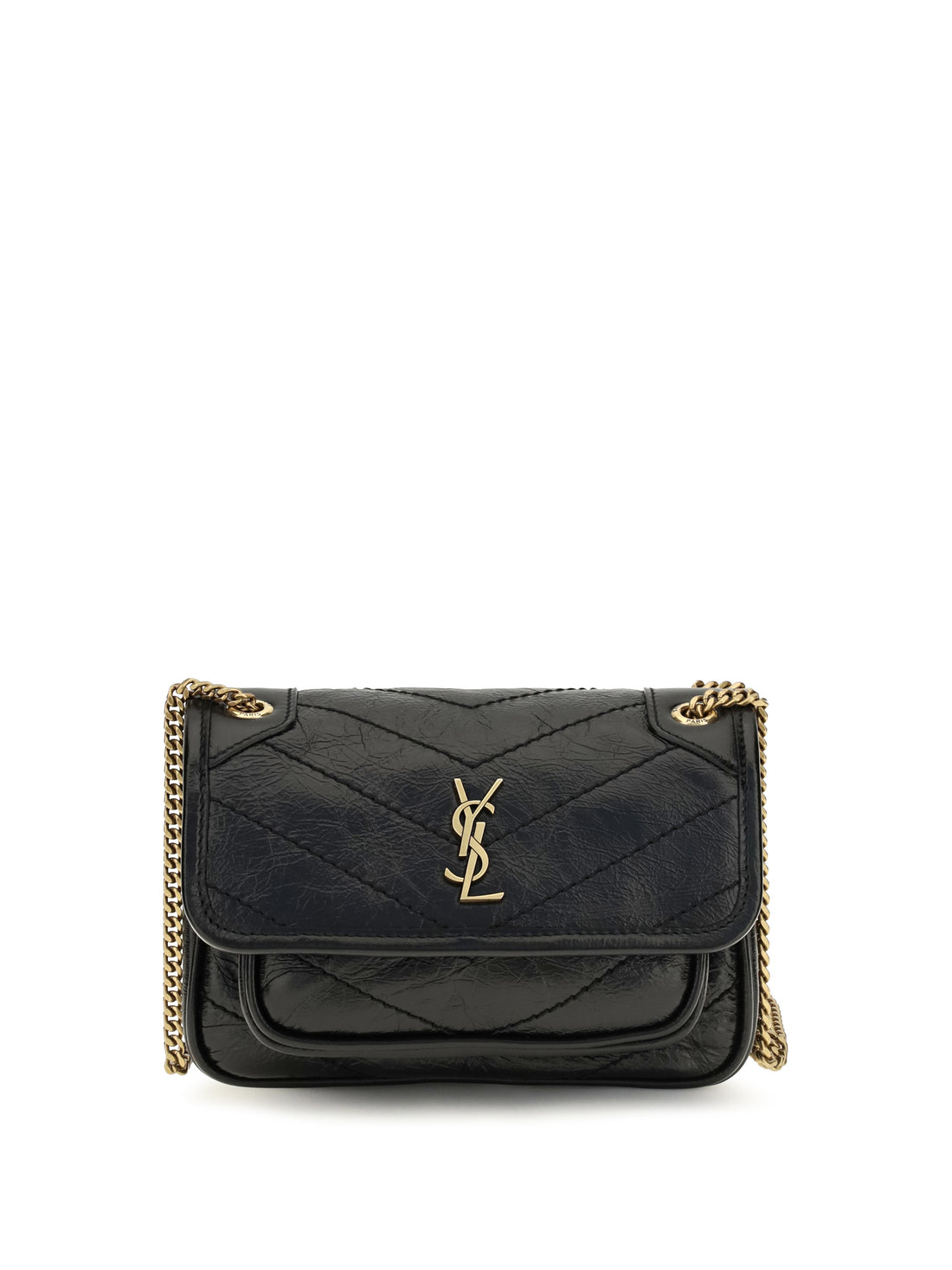 SAINT LAURENT OS mini niki leather shoulder bag