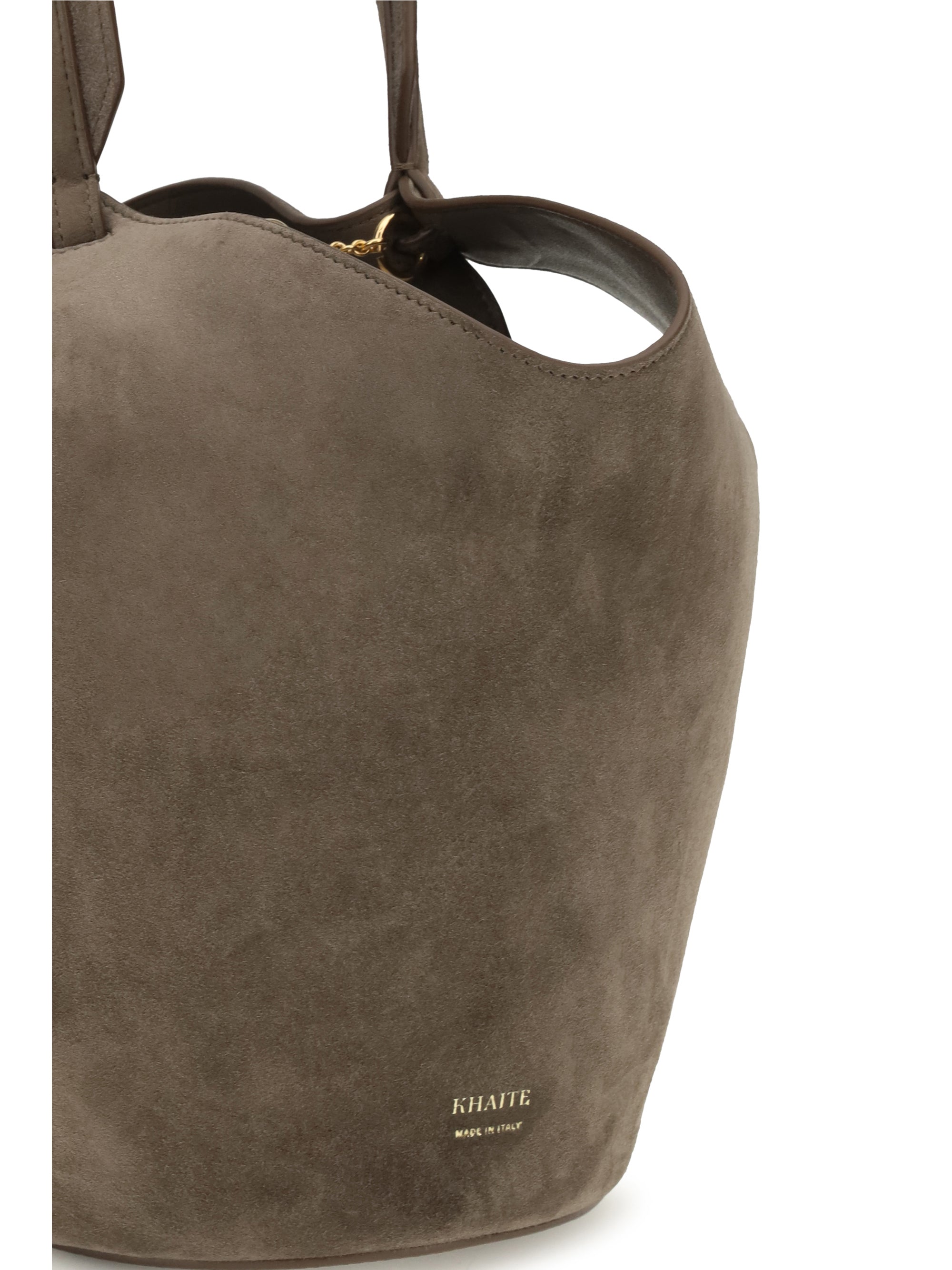 mini lotus suede handbag