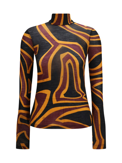 fiammato wool jersey top