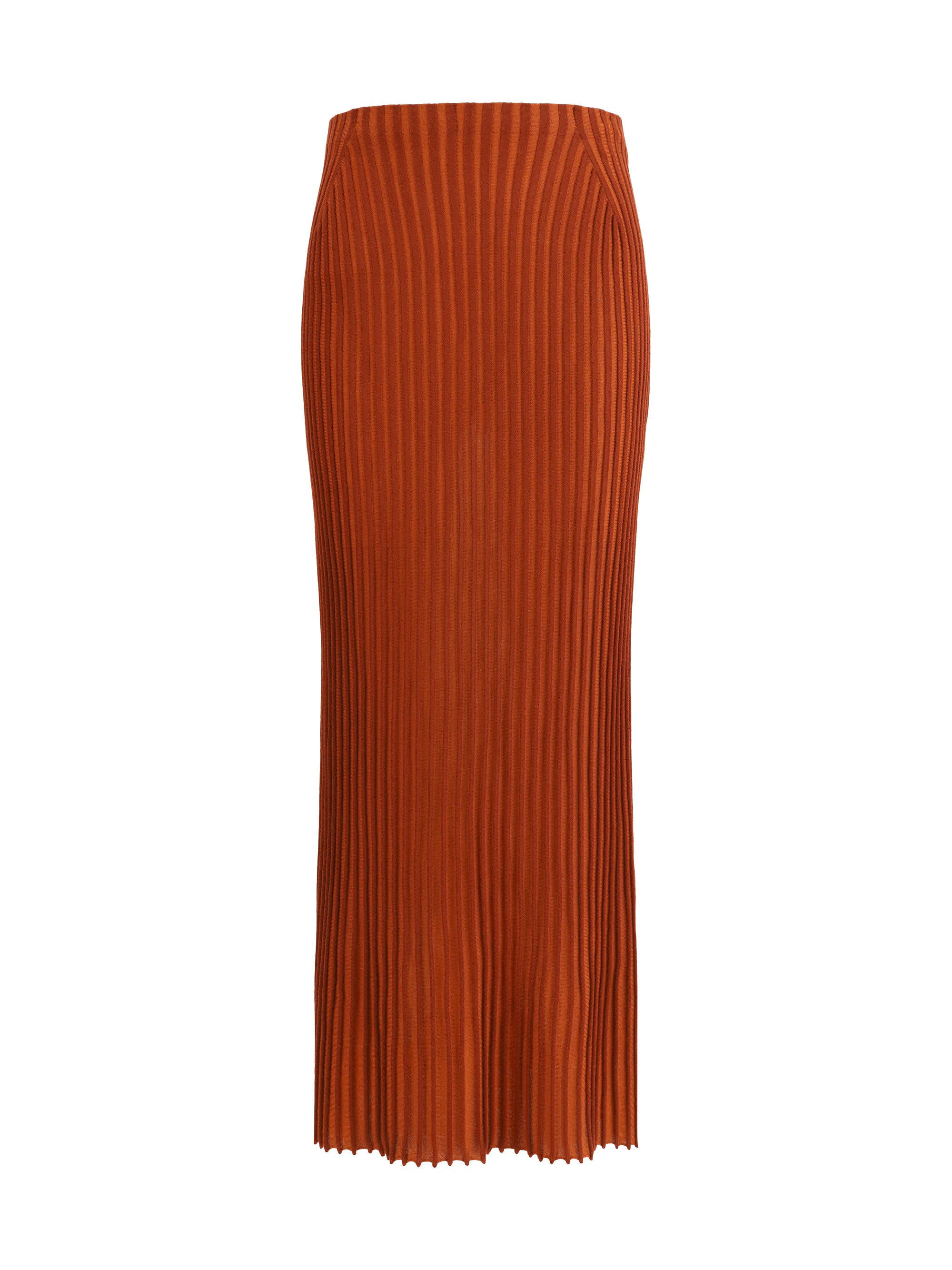 GABRIELA HEARST S long knitted skirt with narrow ribs