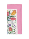 printed silk flora twill scarf