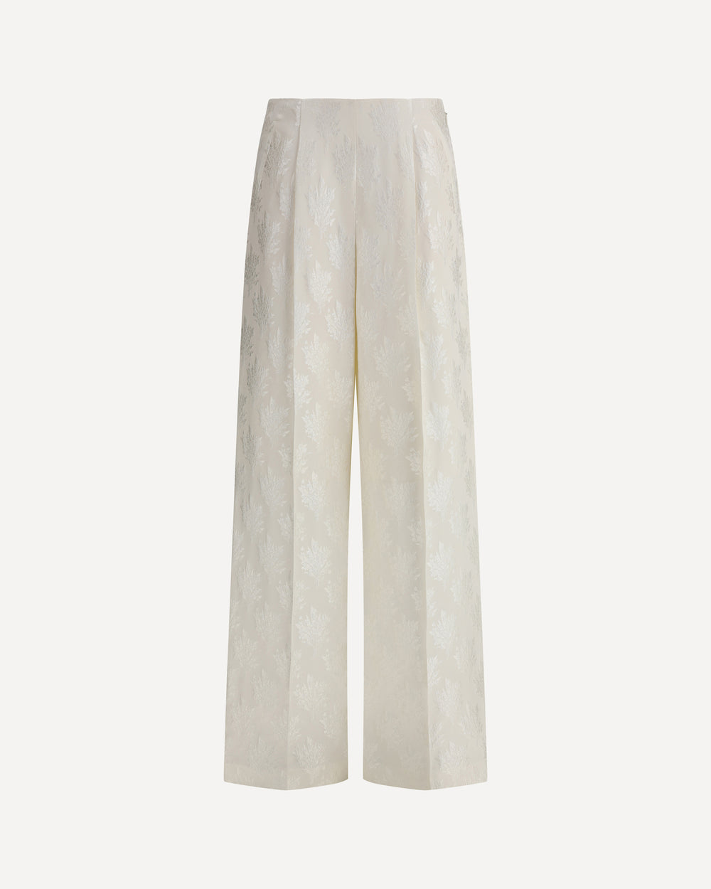Fendi Satin Bouquet Pants Cream
