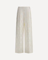 Fendi Satin Bouquet Pants Cream