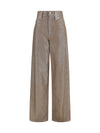 lurex wide-leg jeans