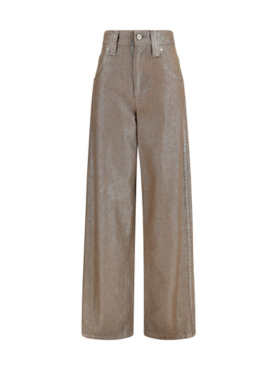 lurex wide-leg jeans