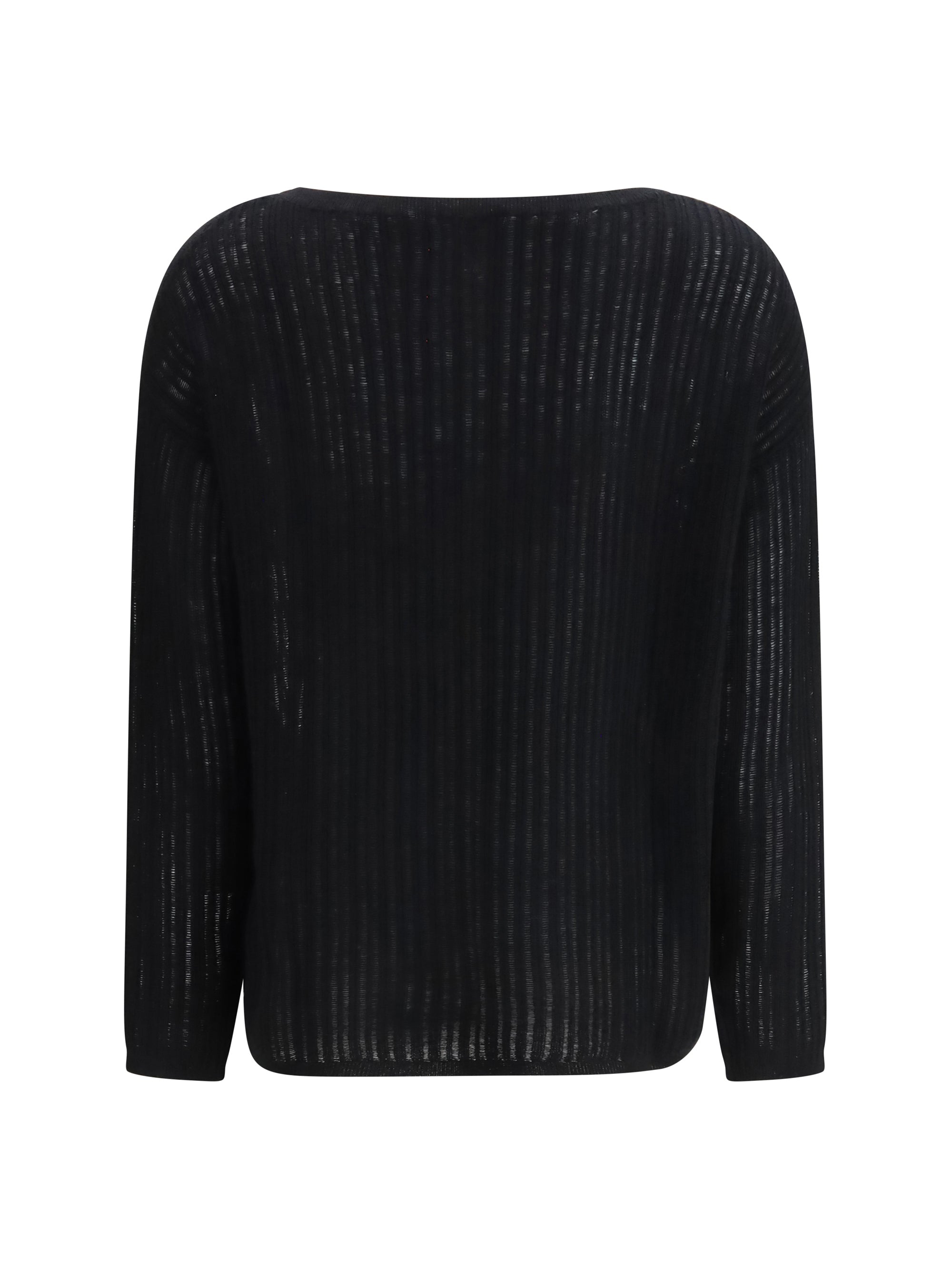 rib-knit crew-neck sweater
