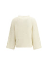 jumper crafted from platinum yarn with micro sequins