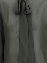 ALAIA 36 lavalli?re neckline blouse