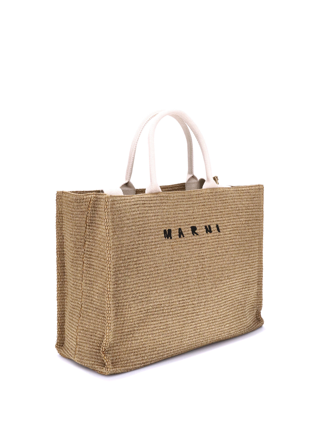 MARNI OS raffia-effect tote bag