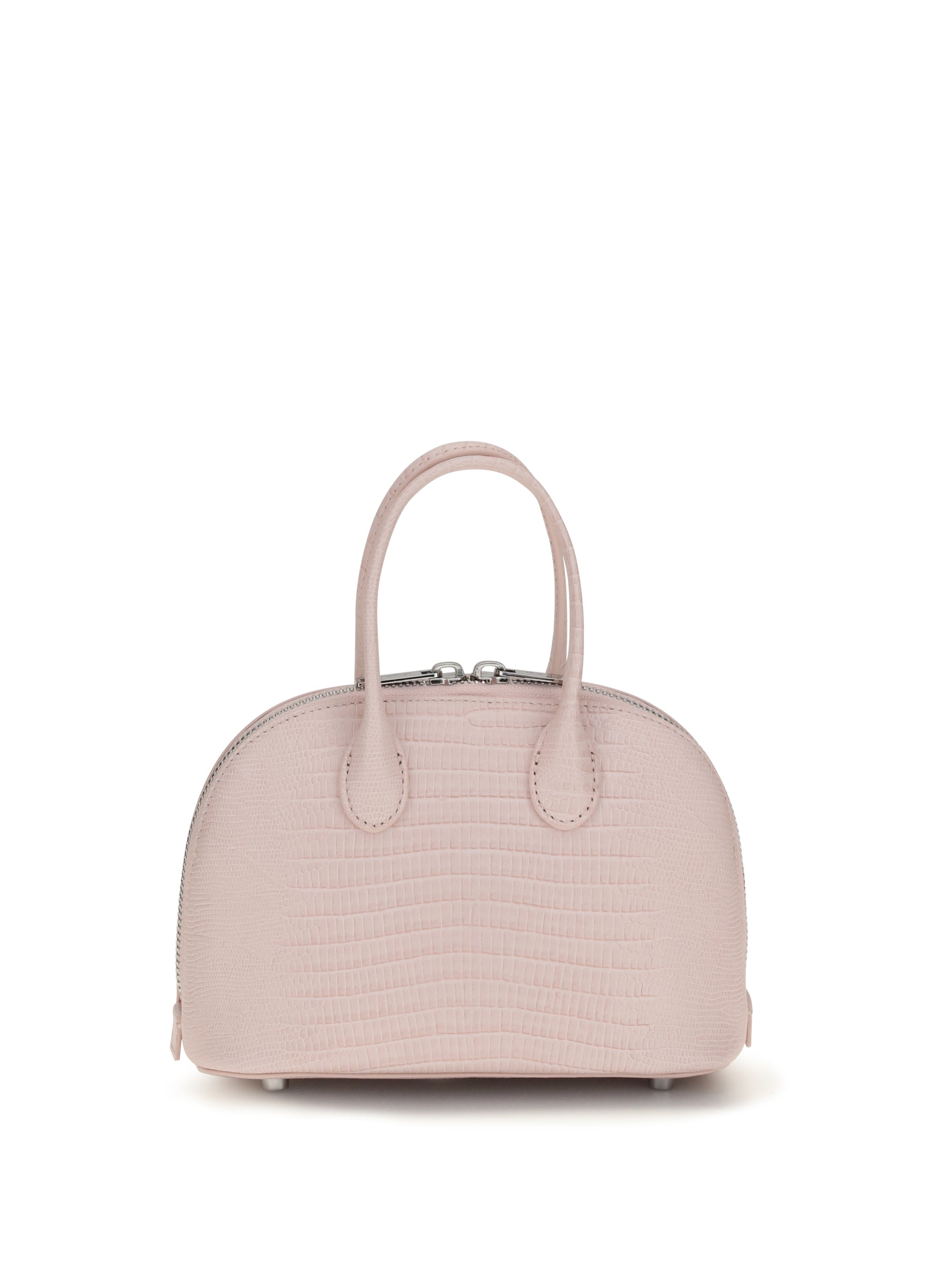 embossed leather handbag