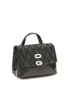 mini postina tramè leather top handle bag