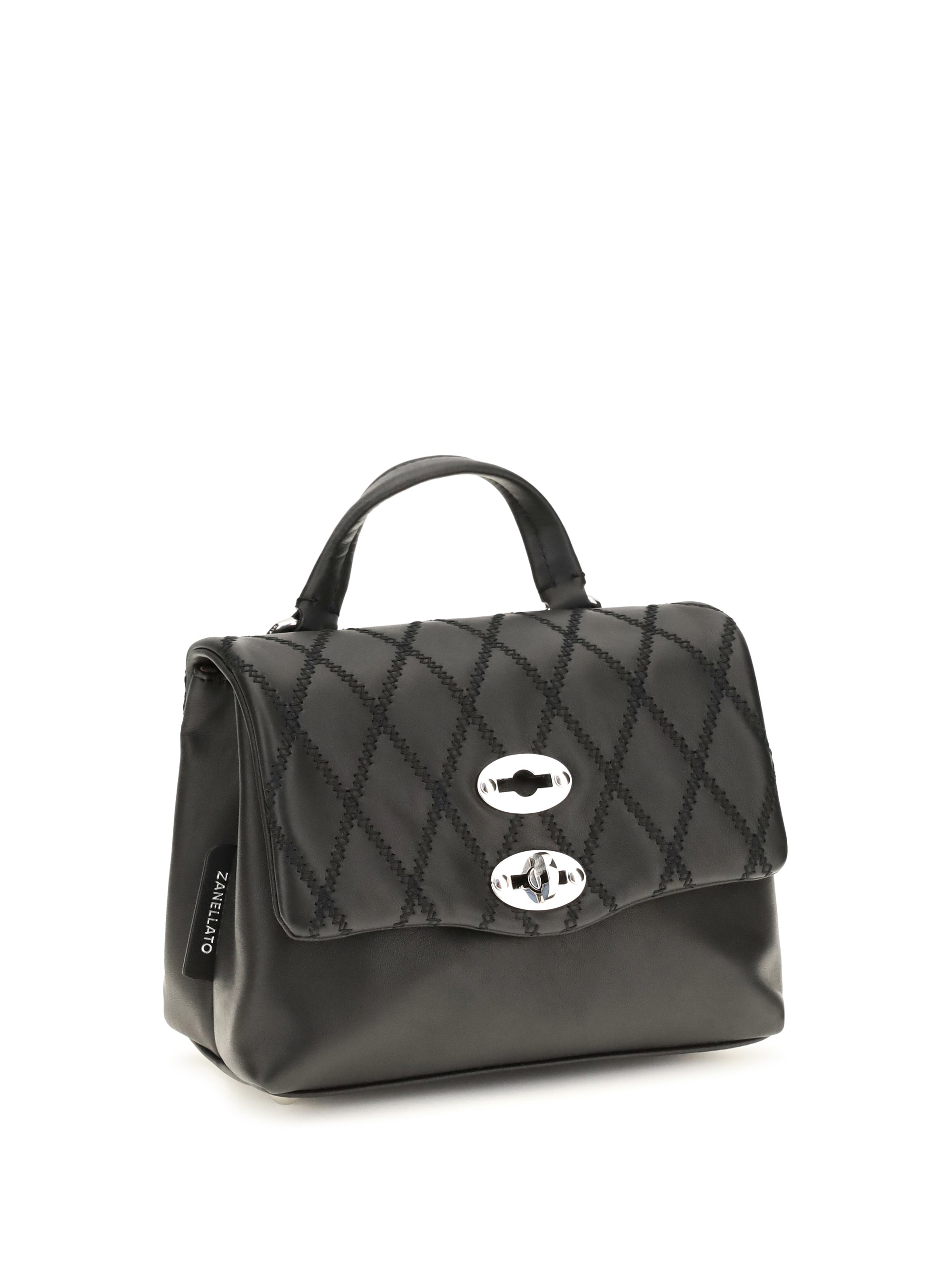 mini postina tramè leather top handle bag