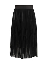 DOLCE & GABBANA 40 organza skirt with fringes