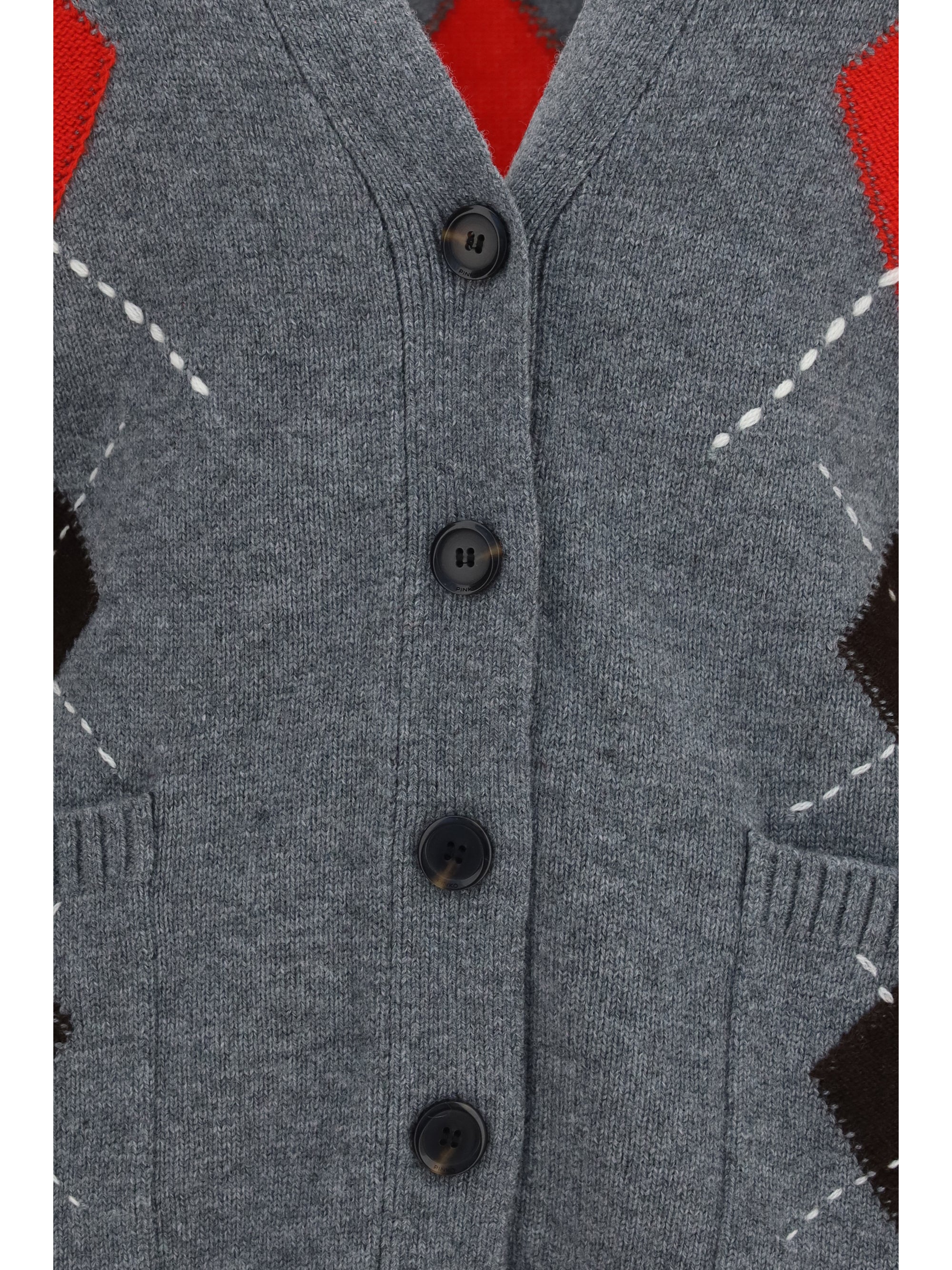 bristol wool and cashmere diamond cardigan