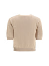 cotton knit sweater with embroidery