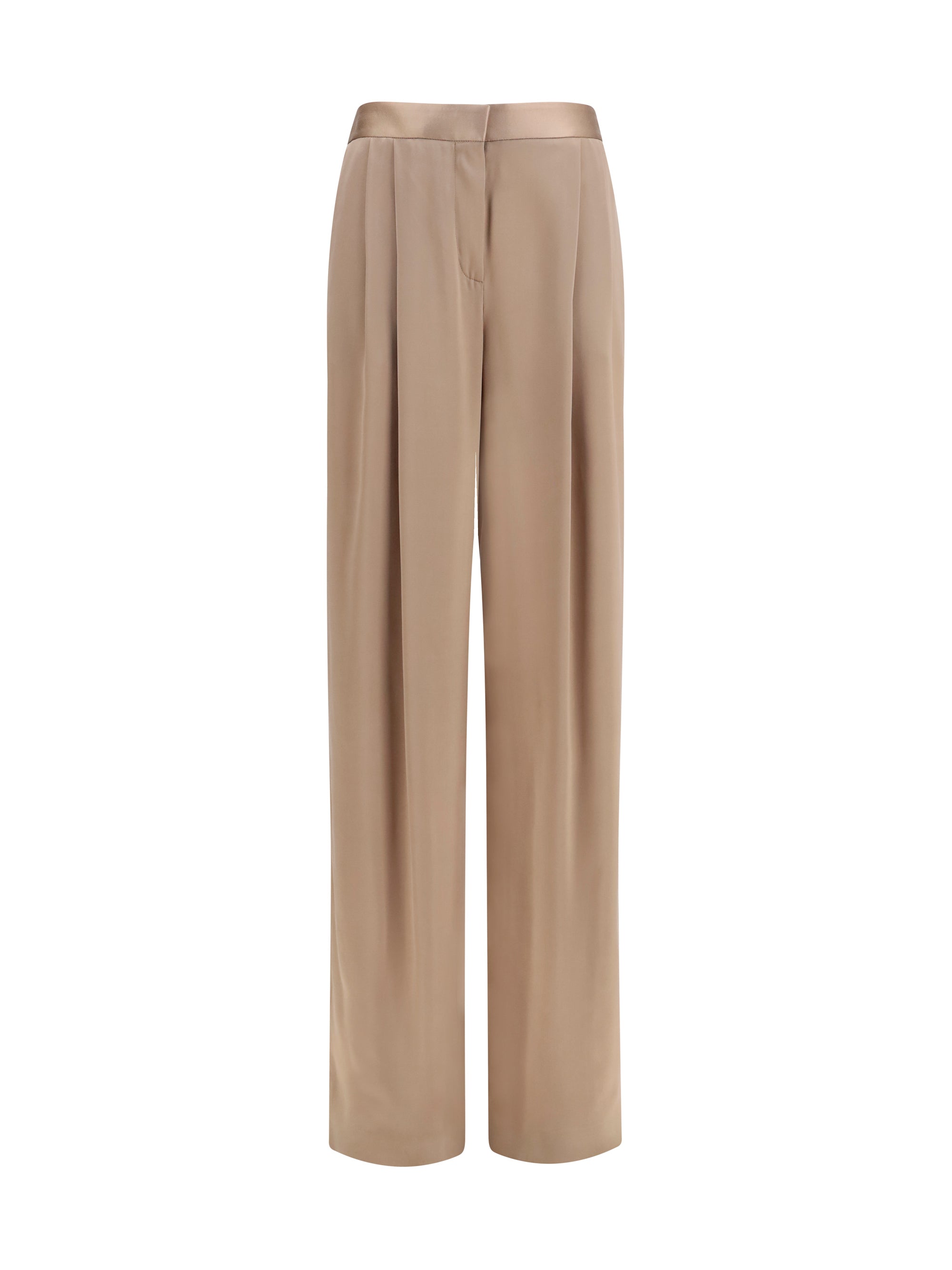 straight silk pants