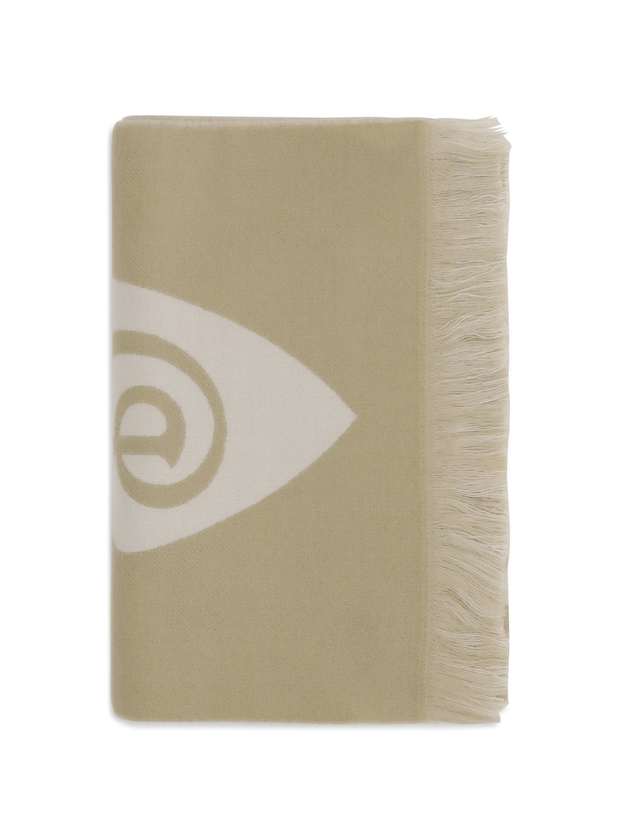 logo wool scarf