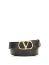 reversible leather belt with the vlogo signature