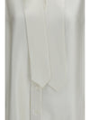 oversized fluid silk satin shirt
