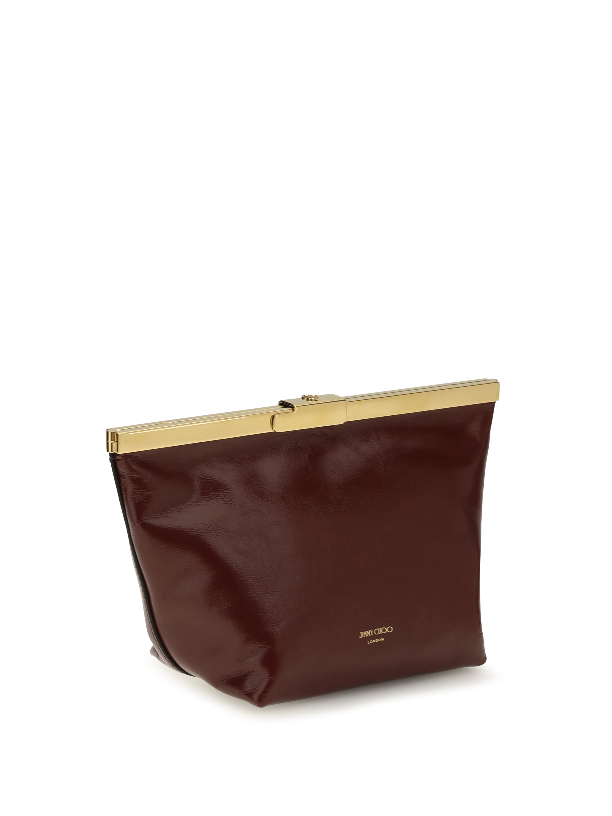 ganache leather biker clutch