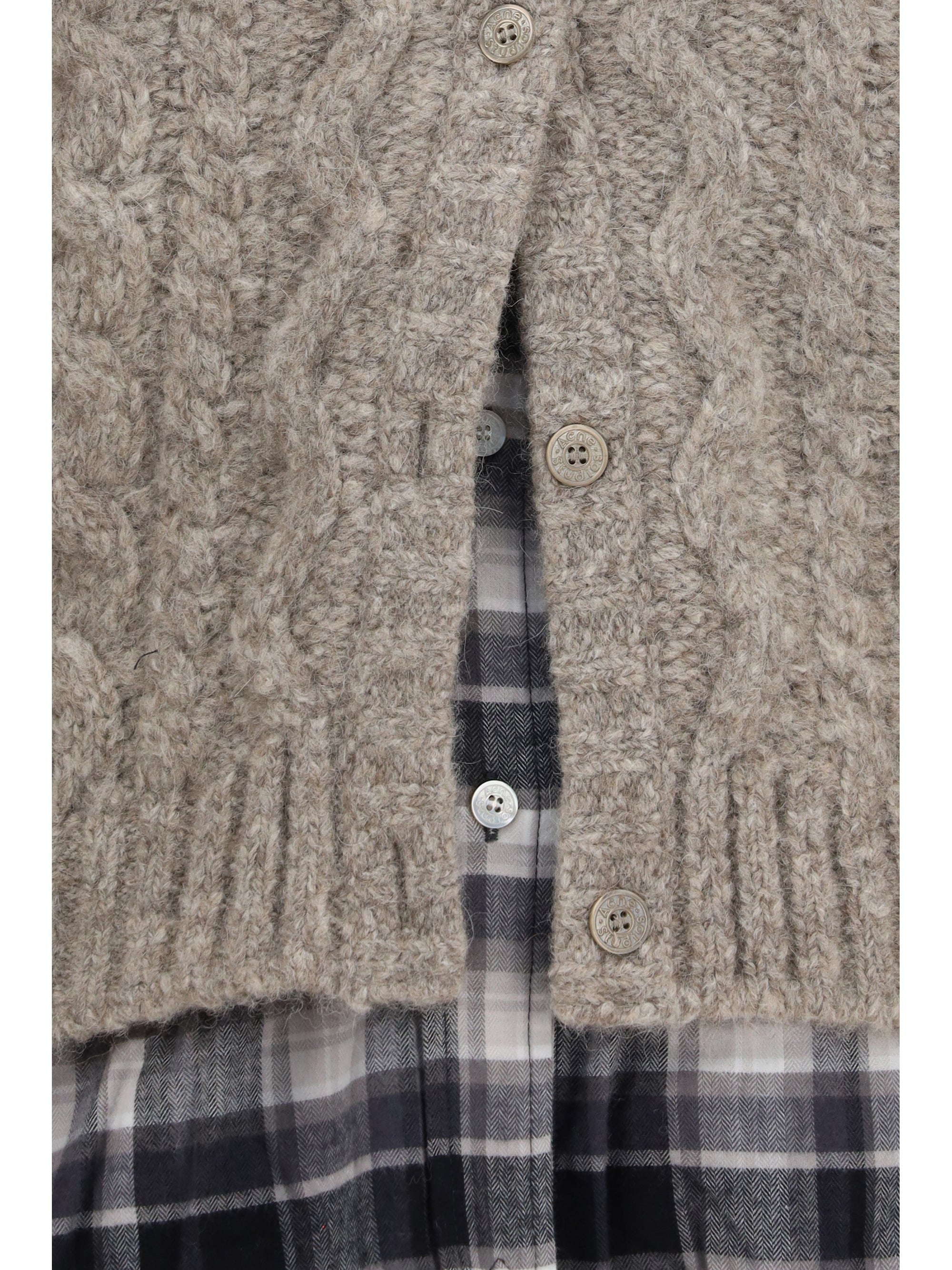 cable-knit cardigan