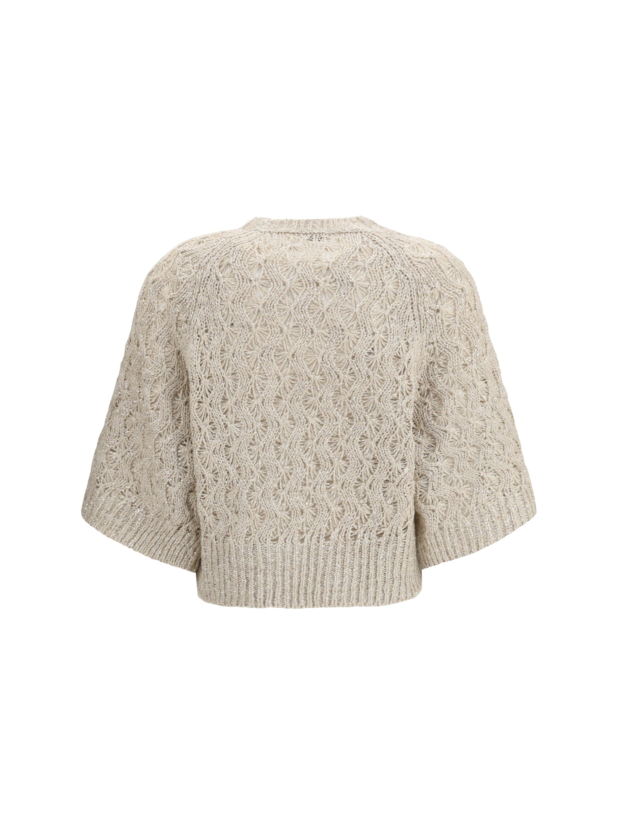 open-knit construction sweater