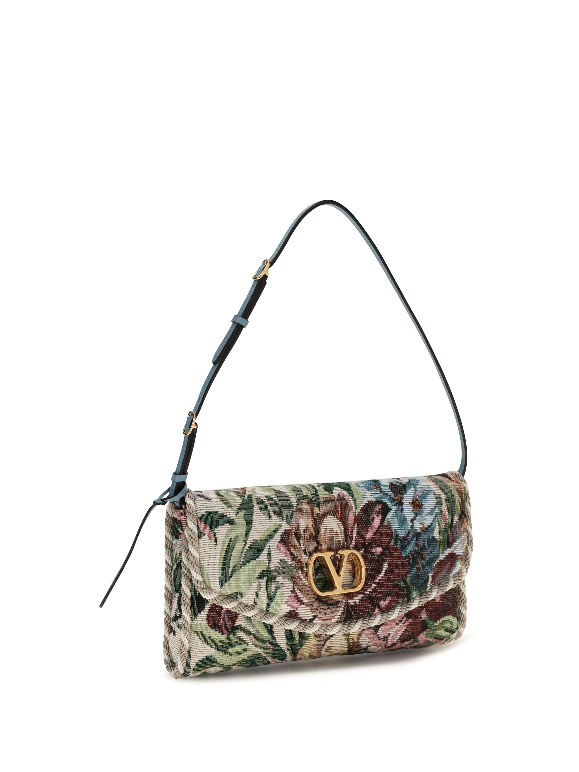 embroidered devain shoulder bag
