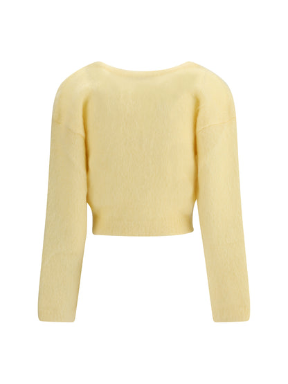 ALESSANDRA RICH 38 mohair cardigan with embroidery