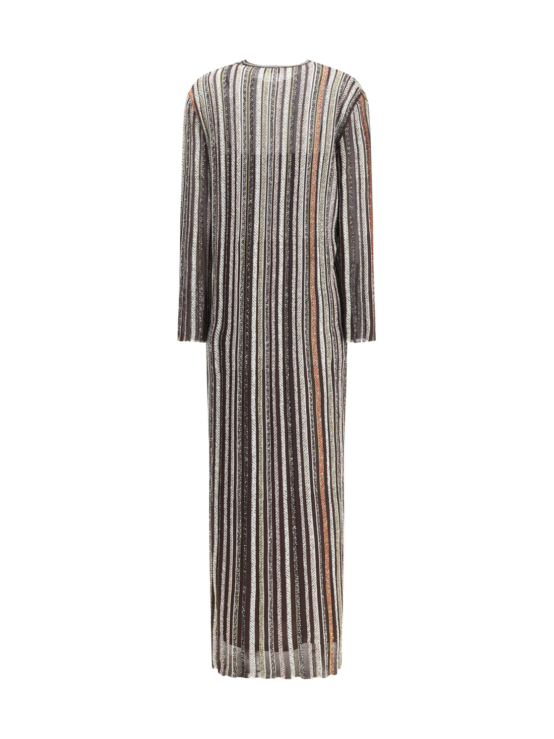 MISSONI 42 striped long dress with sequins