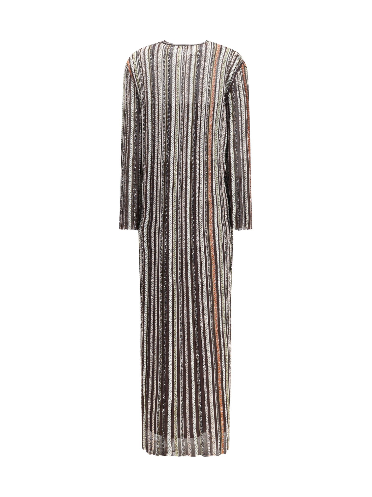 MISSONI 42 striped long dress with sequins