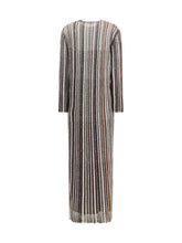 MISSONI 42 striped long dress with sequins